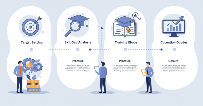 企業がリスキリングを実施する具体的な手順